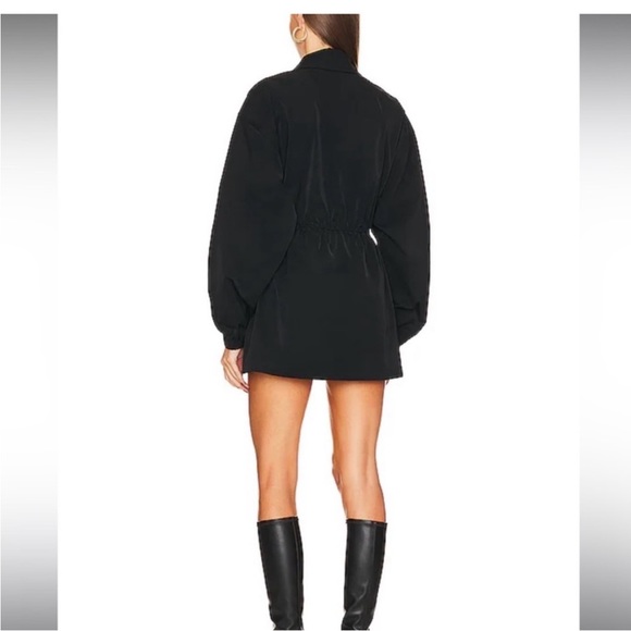 NWT HELSA Tech Gabardine Zip Jacket Dress in Black - XXS - Picture 6 of 8